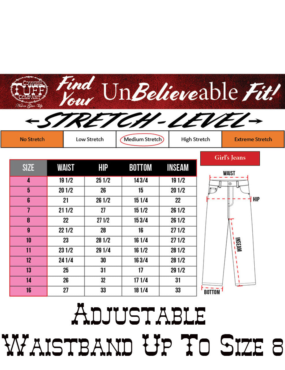 Girls Pink Arrow Cowgirl Tuff