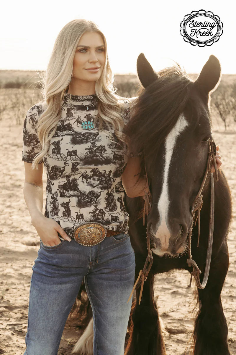 Rodeo Road Mesh top