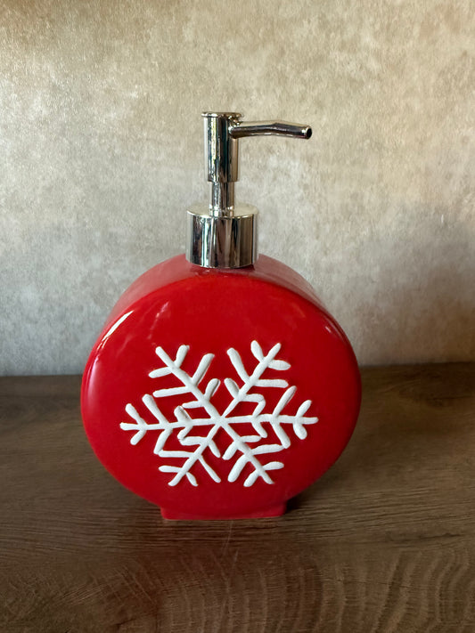 Christmas Red Ornament Soap dispenser