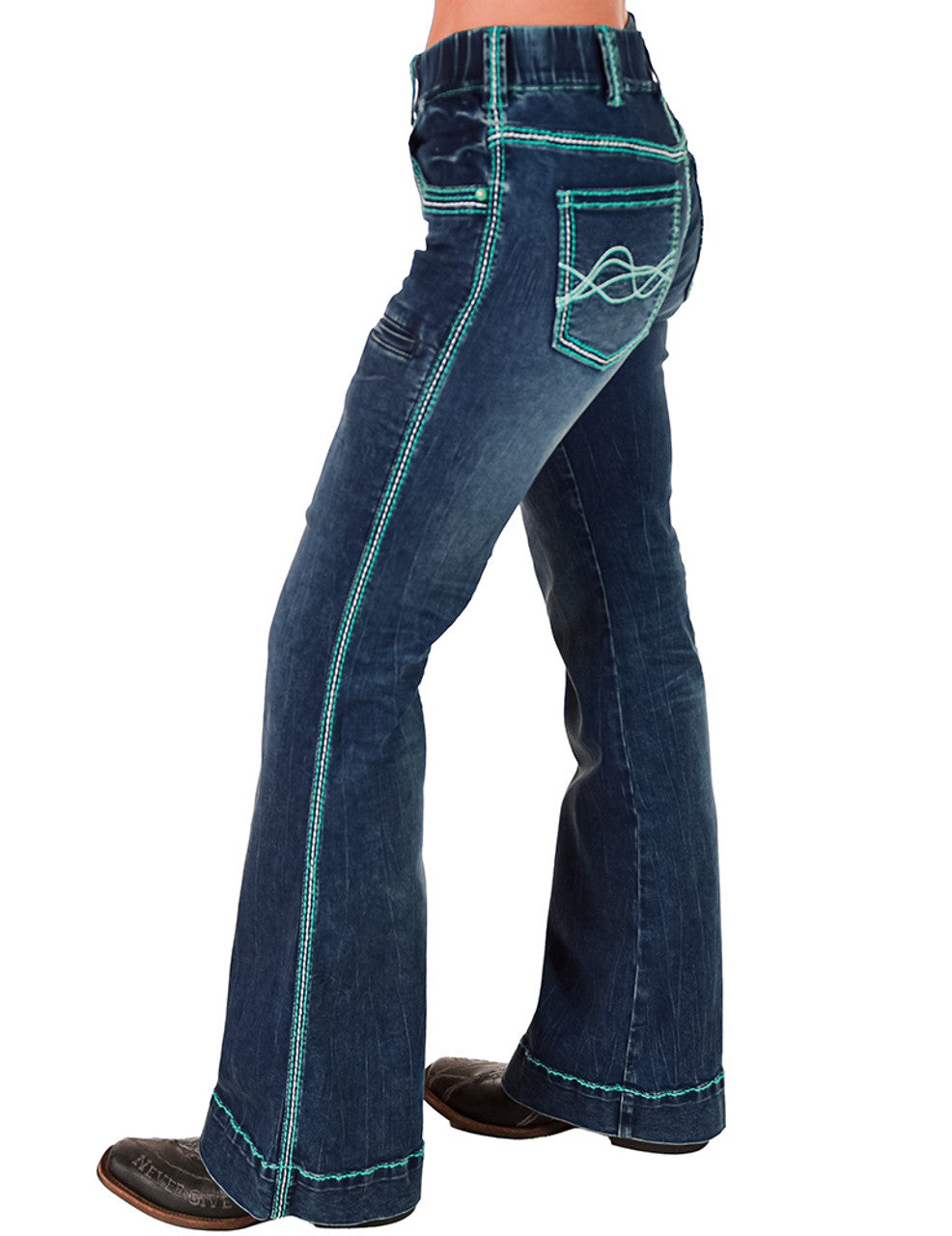 Pull-On Turquoise Hurricane Trouser Cowgirl Tuff