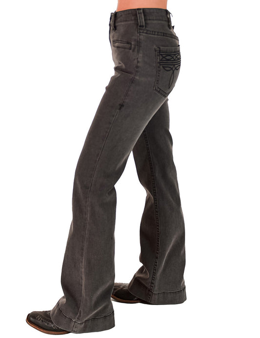 Grey Boot stitch Cowgirl Tuff Jeans