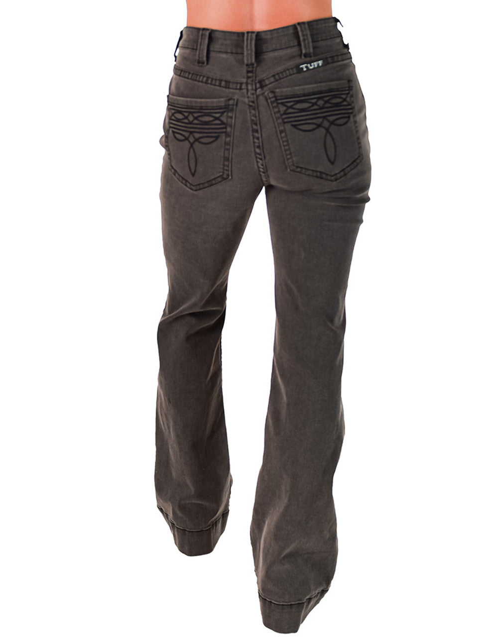 Grey Boot stitch Cowgirl Tuff Jeans