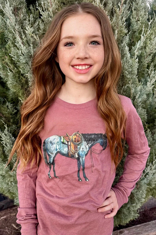 MINI BLU ROAN BELLE LONG SLEEVE TEE -Mauve