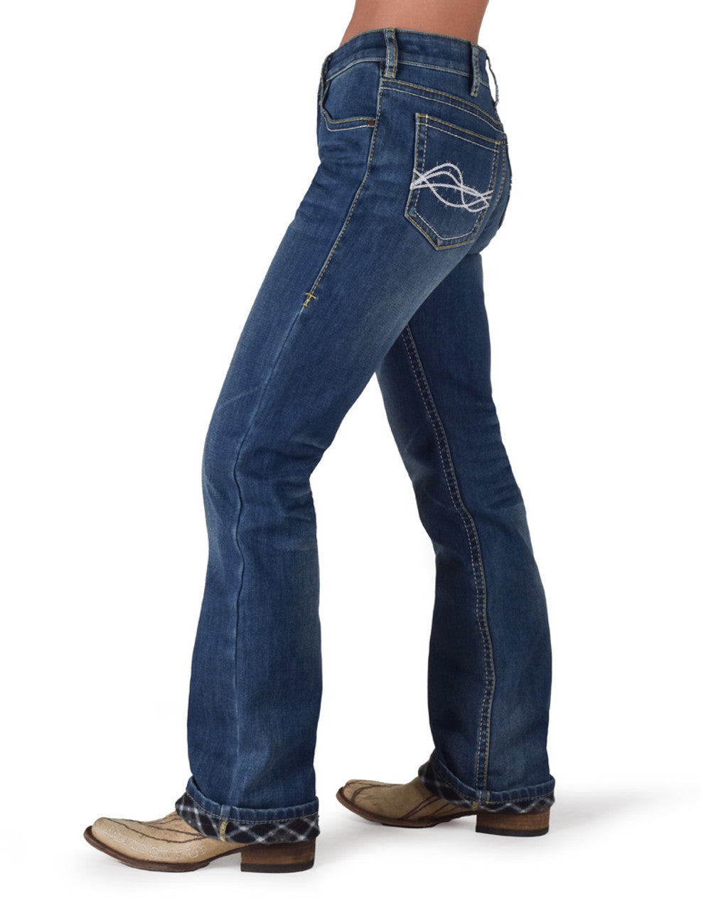 DFMI Medium Flannel Cowgirl Tuff Jeans