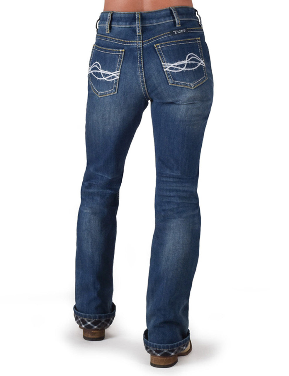 DFMI Medium Flannel Cowgirl Tuff Jeans