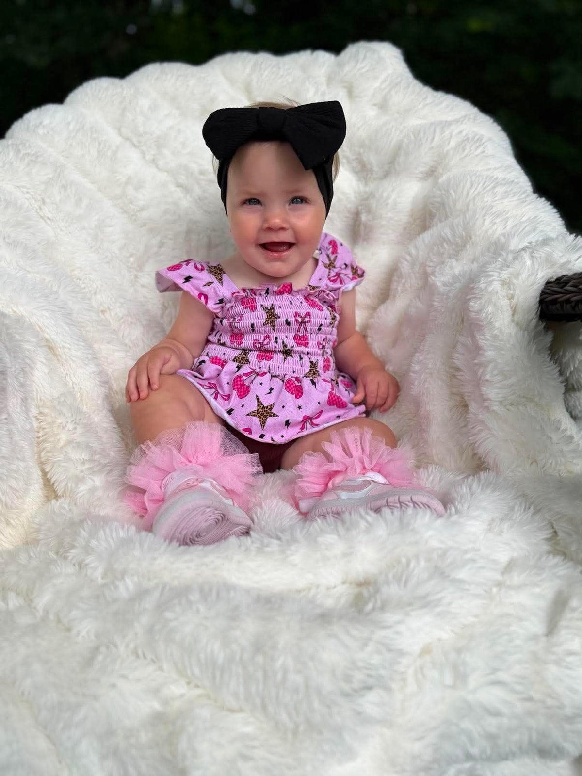 Newborn Wild Cherry Scrunch Top  (FINAL SALE)
