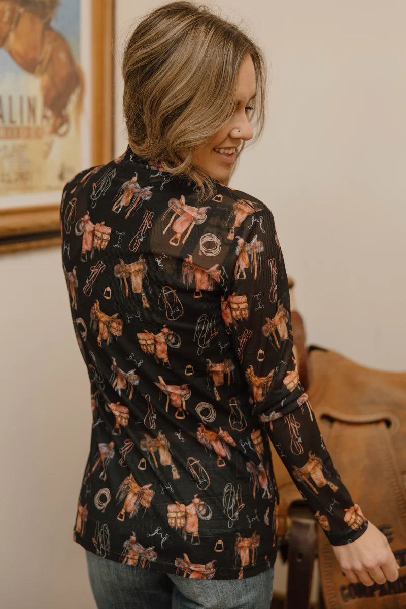 Saddle Room Mesh Top