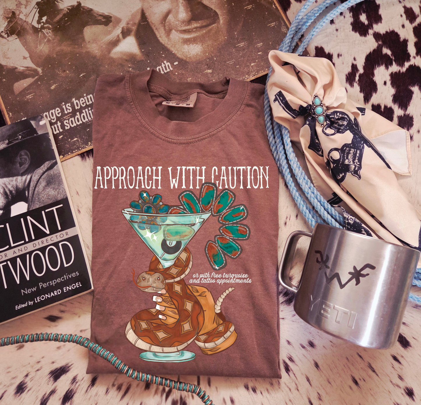 Approach with caution tee
