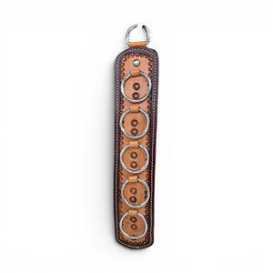 TOOLED LEATHER SCARF HOLDER