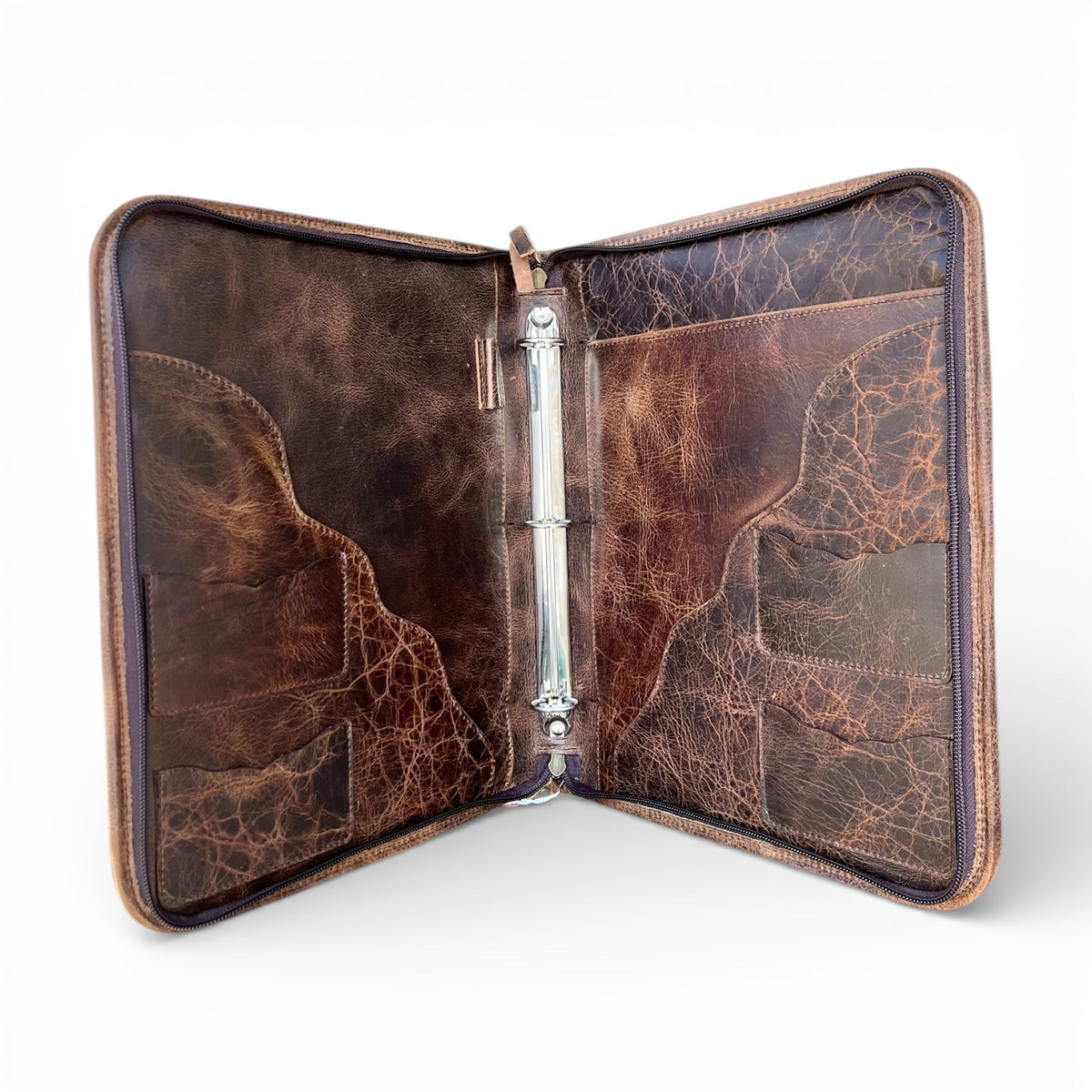 CARDS TOOLED LEATHER ZIPPER PLANNER