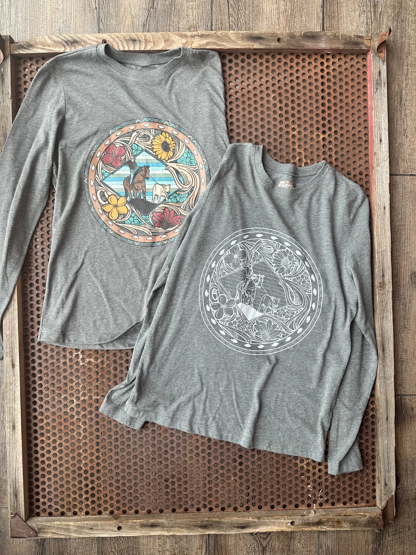 Breakaway Roper triblend long sleeve tee in grey