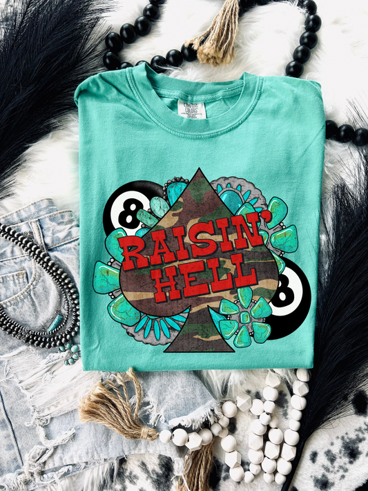 Camo Raisin Hell Tee