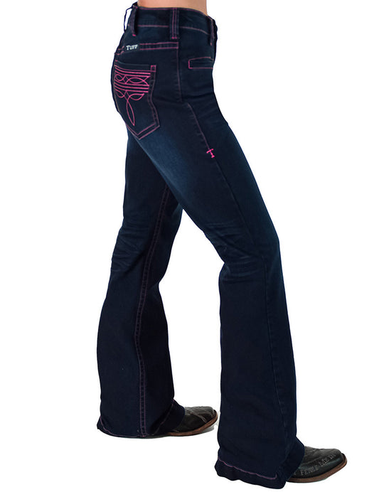 Cowgirl Tuff Jeans pink boot stitch