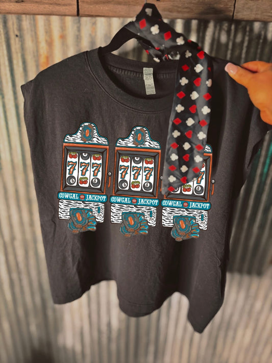 Cowgal Jackpot muscle tee