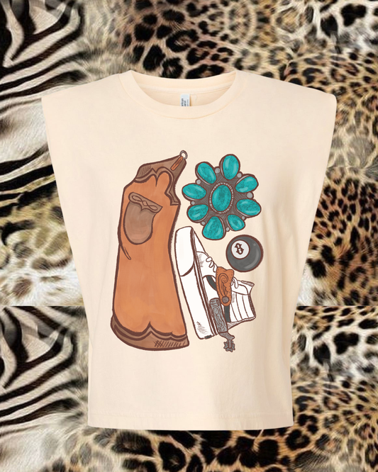 Cowgirl essentials muscle tee