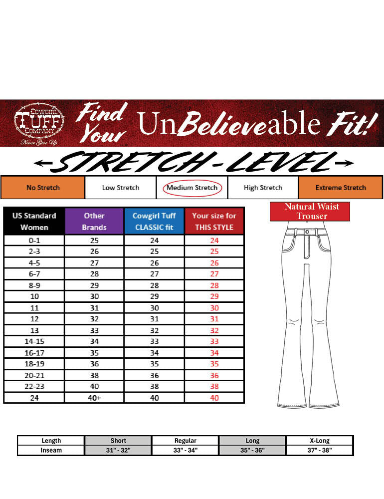 Swirl BootStitch Trouser Cowgirl tuff