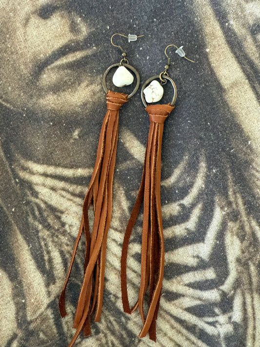 Leather earrings