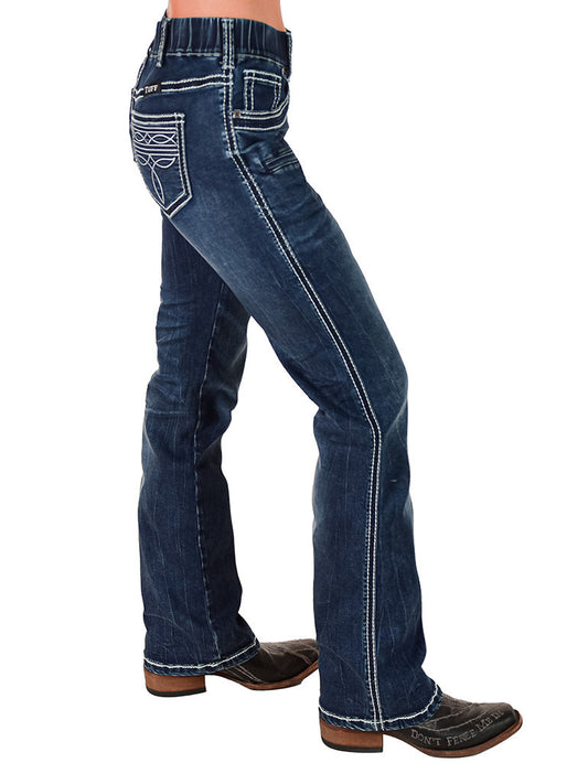 RTS Pull-On Boot Stitch Cowgirl Tuff Jeans