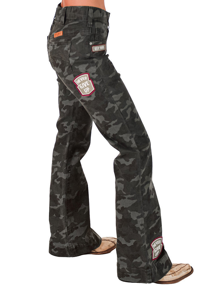 Patched Camo Pull-On Trouser