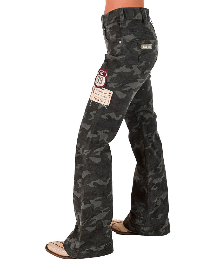 Patched Camo Pull-On Trouser
