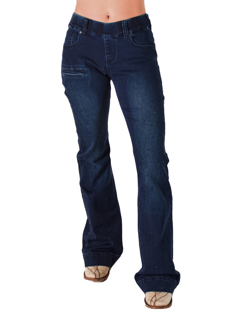 Pull-On Sapphire Bling Trouser