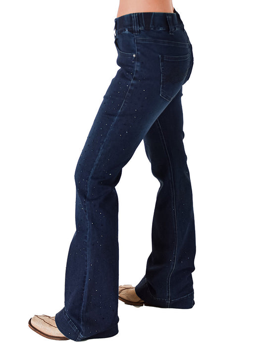 Pull-On Sapphire Bling Trouser