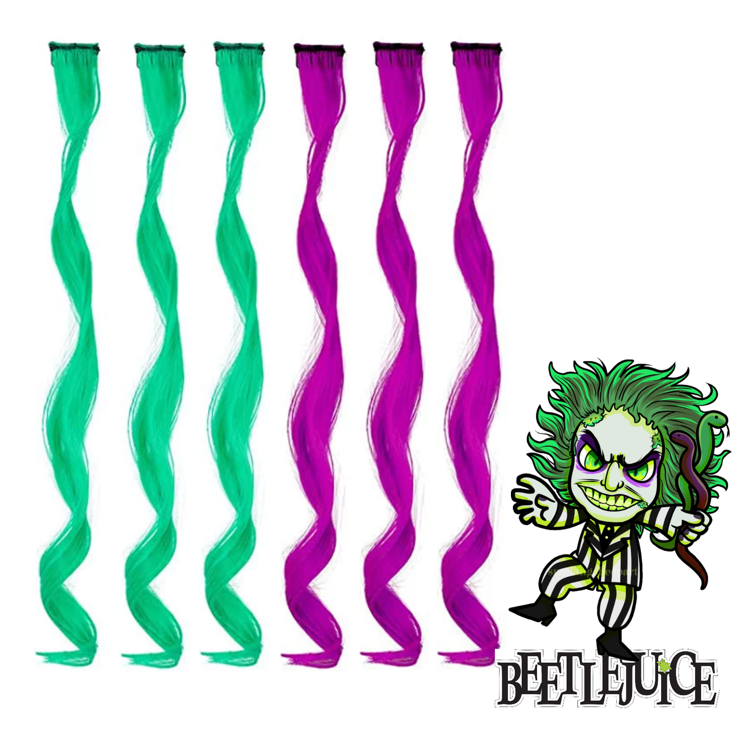Beetlejuice Curls 6 Pack Clip-in Hair Extension