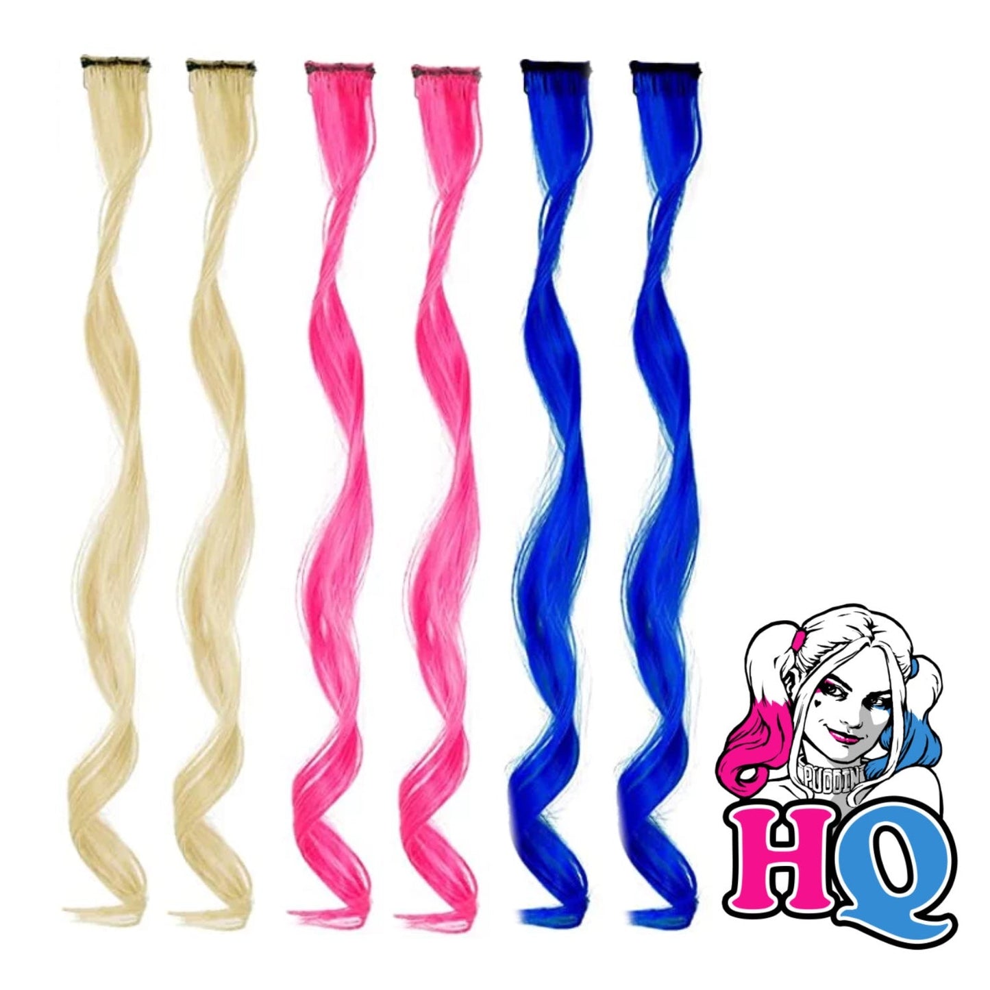 Harley Quinn Curls 6 Pack Clip-in Hair Extension