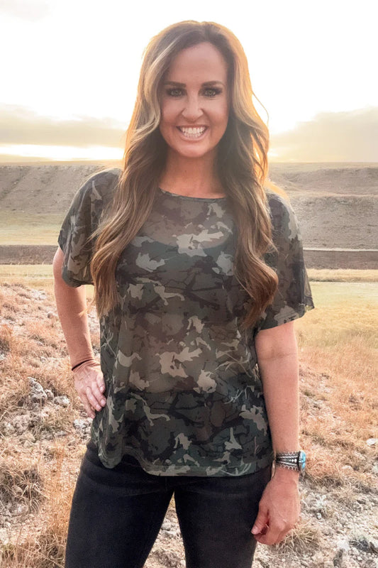 Camo Kreek Mesh short sleeve Top