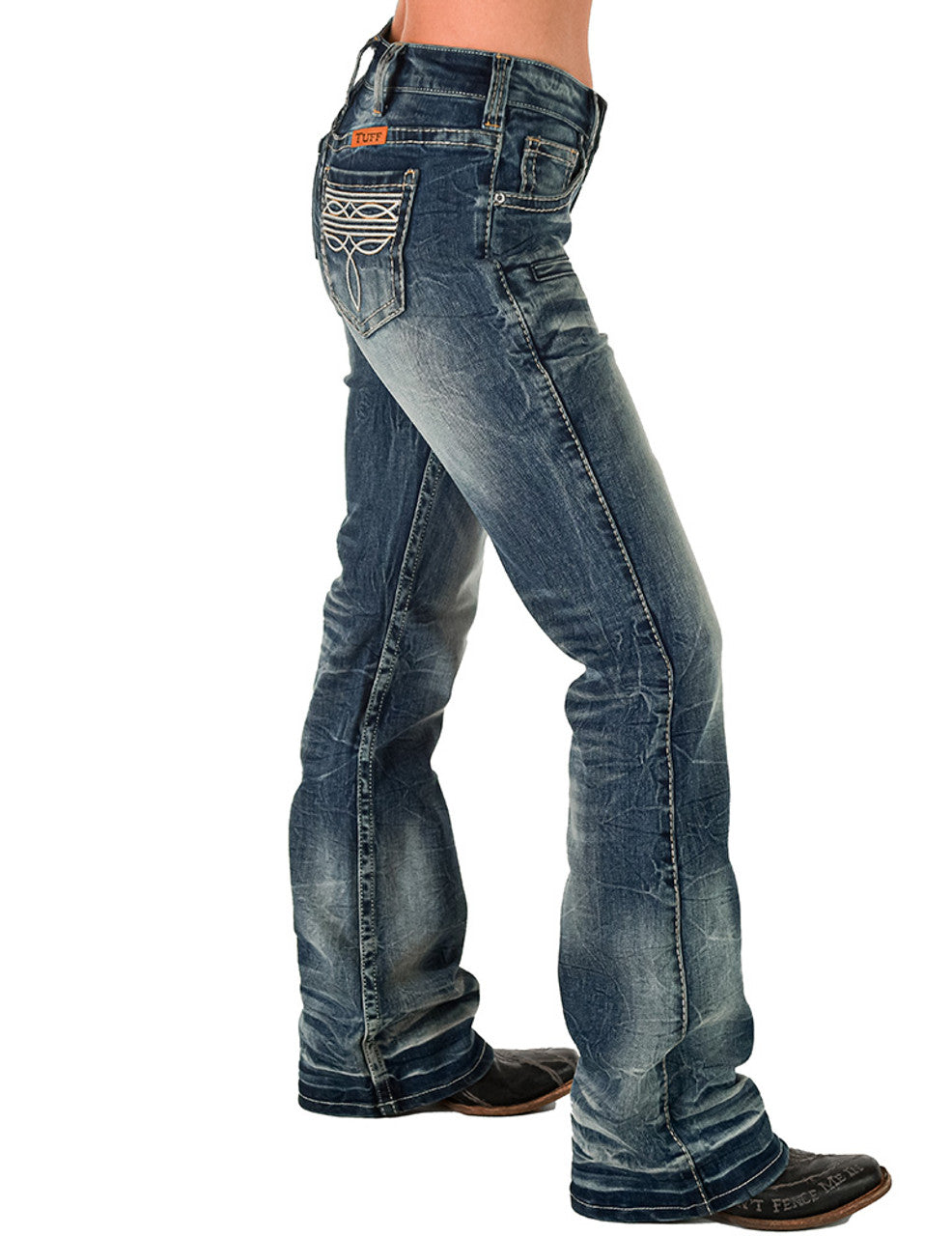 Western Spirit Cowgirl Tuff Jean size 35 Long (35-36)