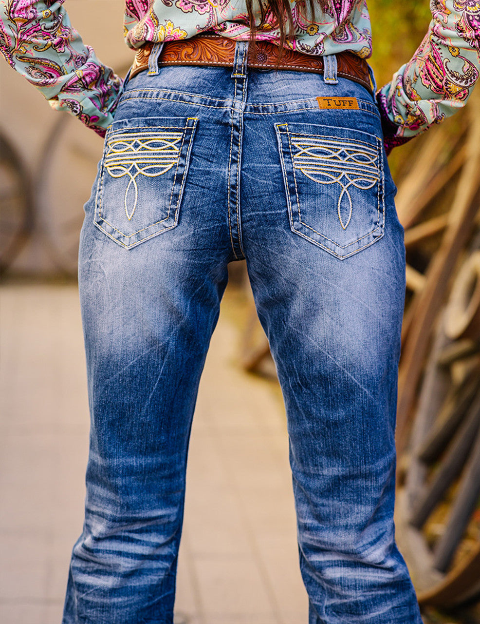 Western Spirit Cowgirl Tuff Jean size 35 Long (35-36)