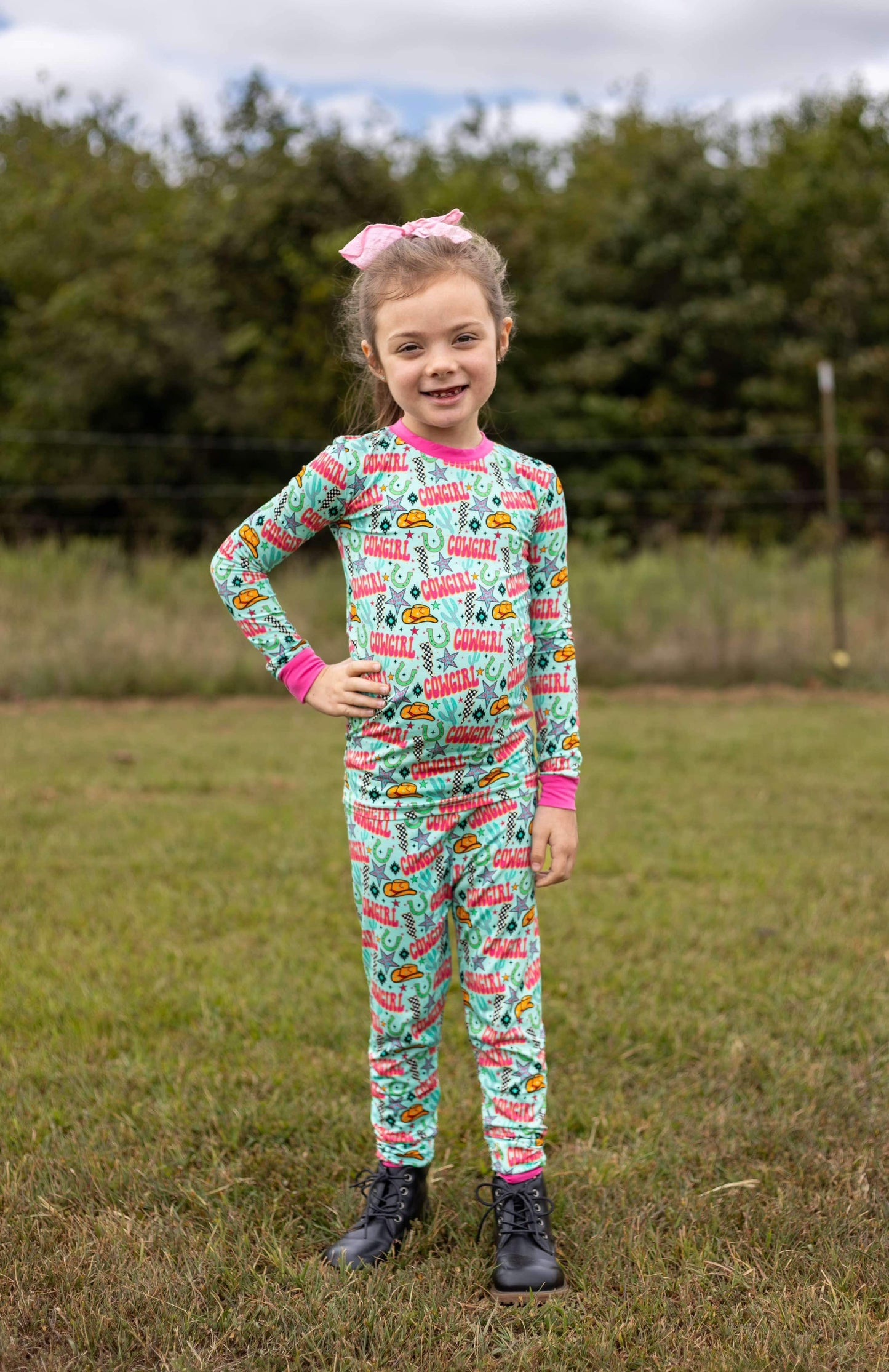 Neon Cowgirl Bamboo Set