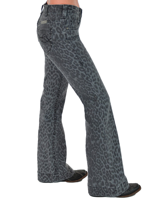 Cowgirl Tuff Gray Leopard Trousers