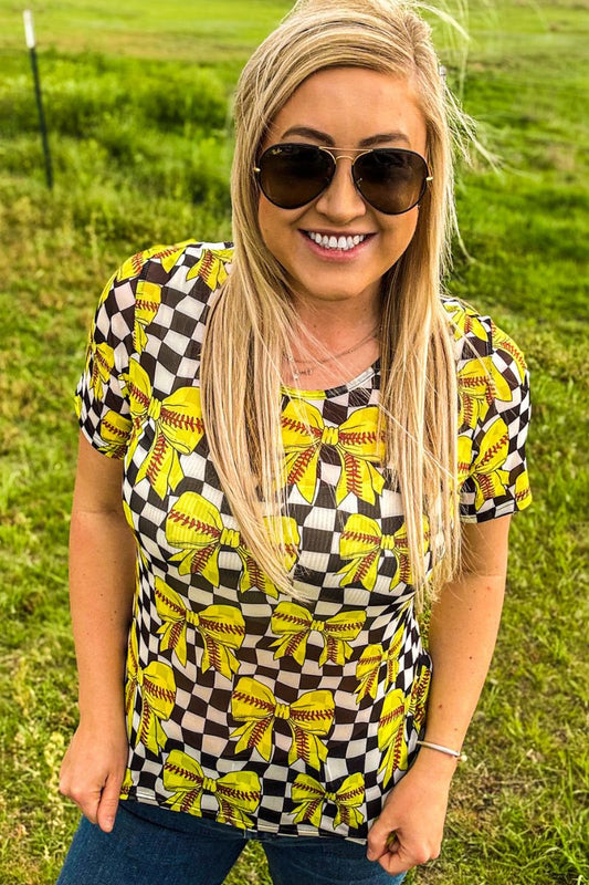 Throw Like A Girl Short Sleeve Mesh Top
