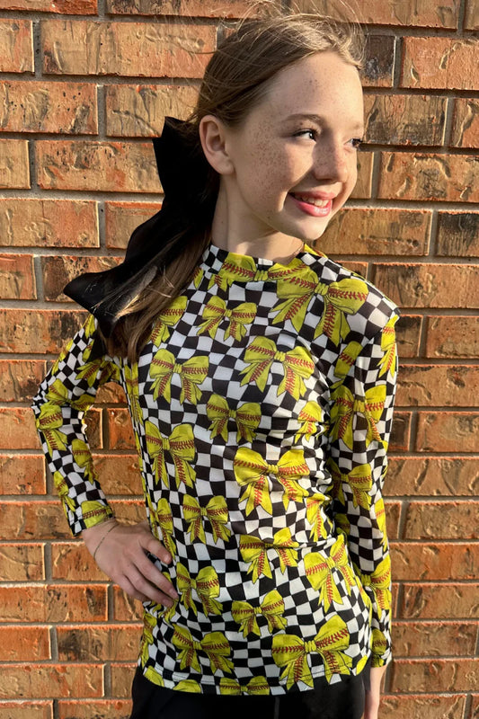 Throw Like A Girl  mesh Top Kids