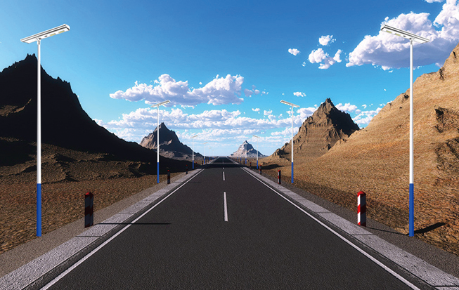 2400w Self Cleaning Solar Street Light Diecast Aluminum