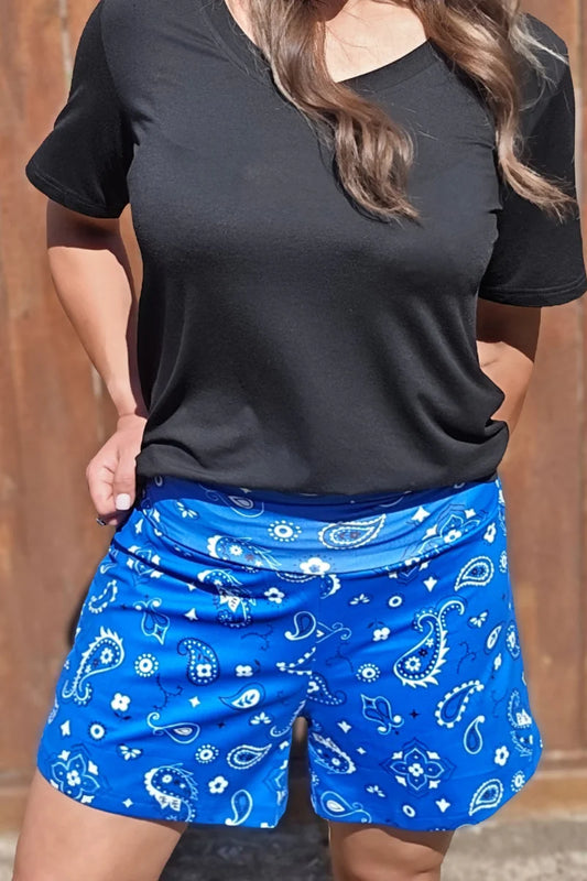 Bandana Babe Blue Shorts