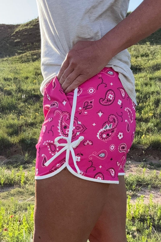 Bandana Babe Shorts - Hot Pink