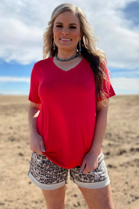 Sterling Staple Top - red