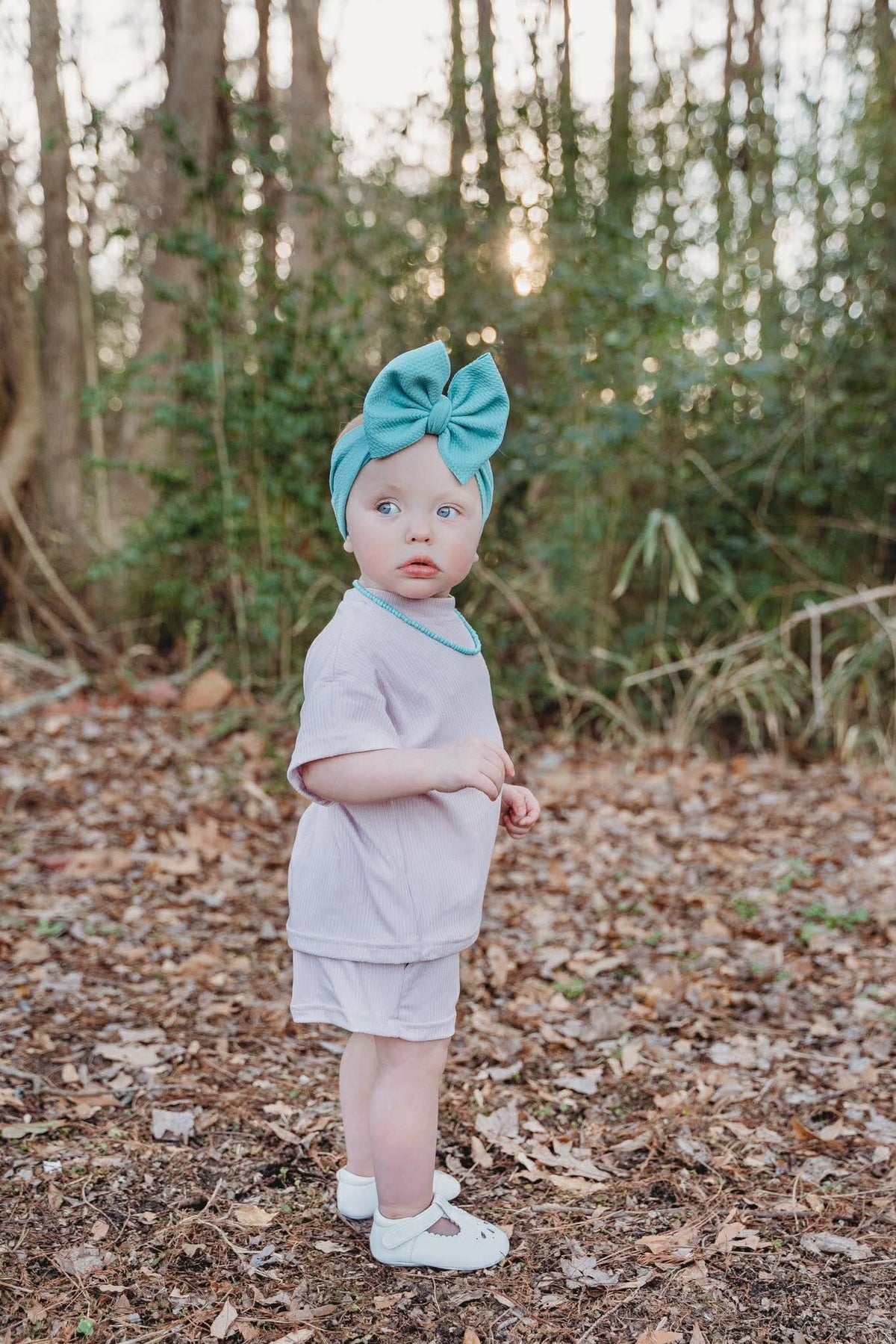 Kids lavender short set  (FINAL SALE)
