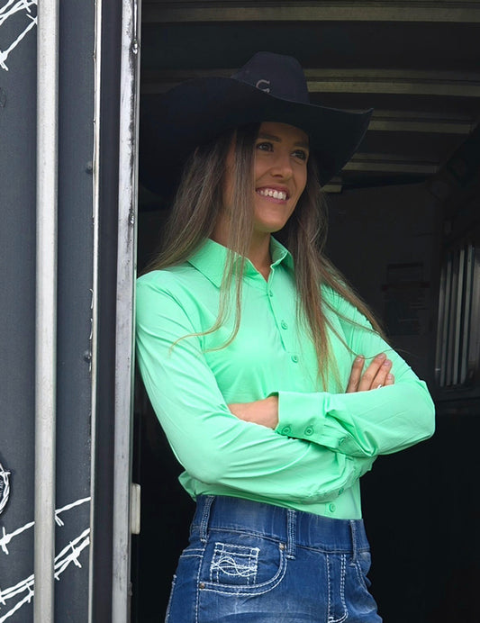Pullover Button Up (Mint Breathe Lightweight Stretch)