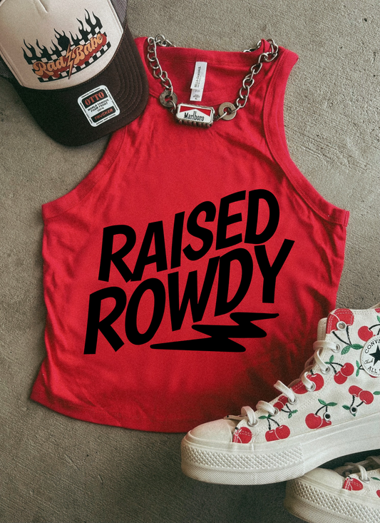 Raised Rowdy Ribbed Racer Tank