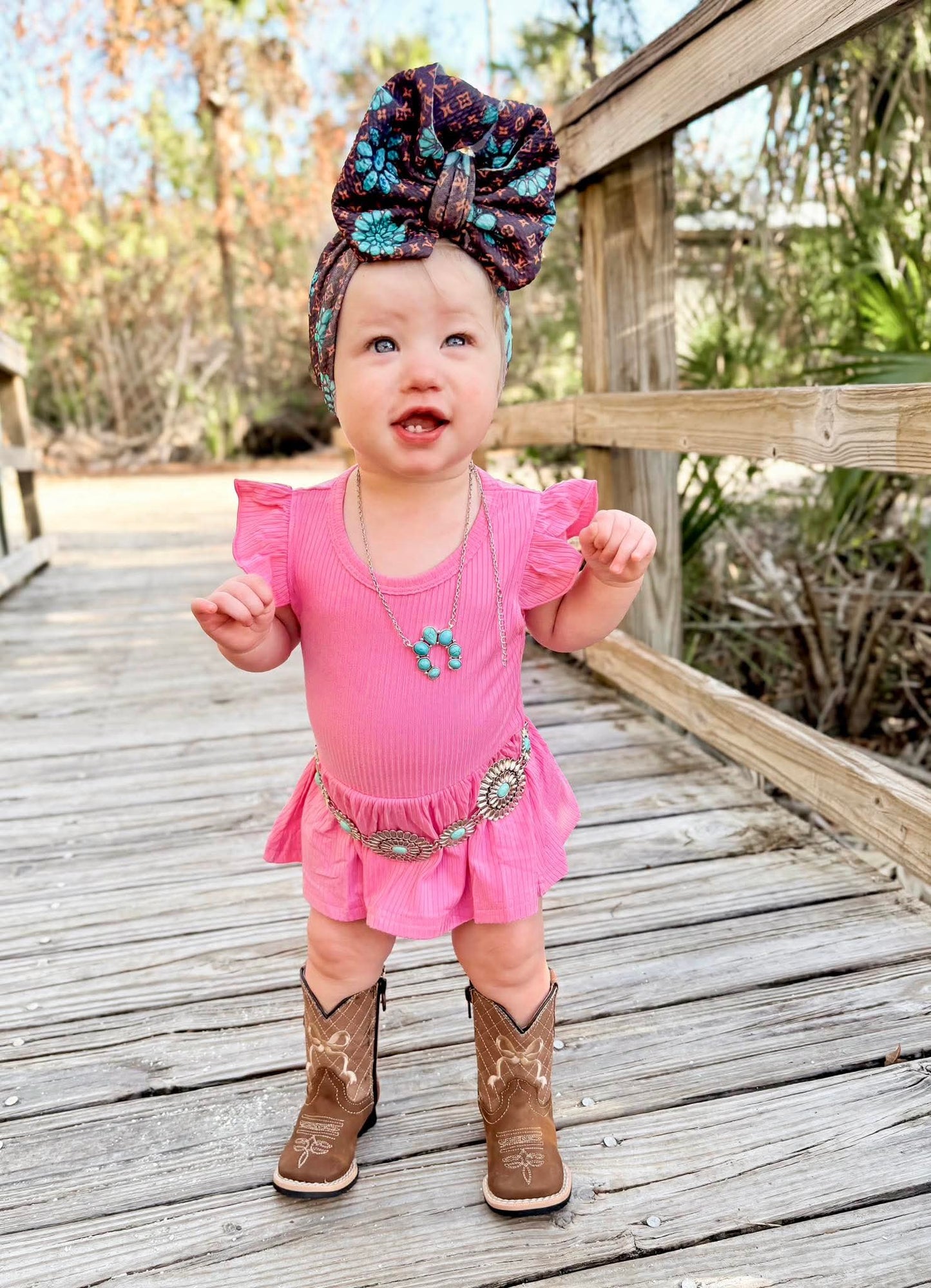 Ballerina Pink Bamboo Skirted Romper