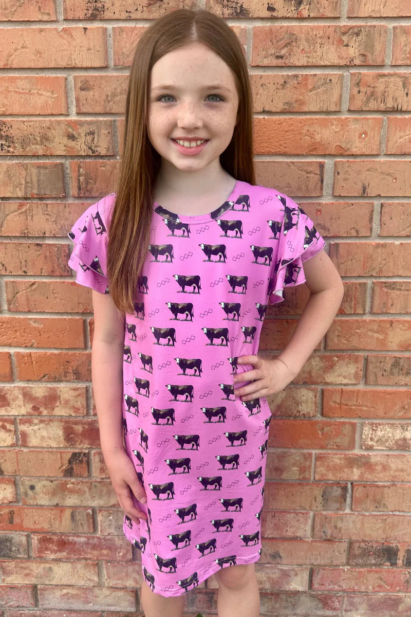 Cows come home kids dress