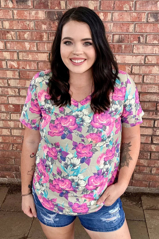 Life is a flower v Neck Top