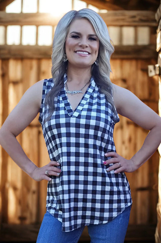 Plaid my Love Tank