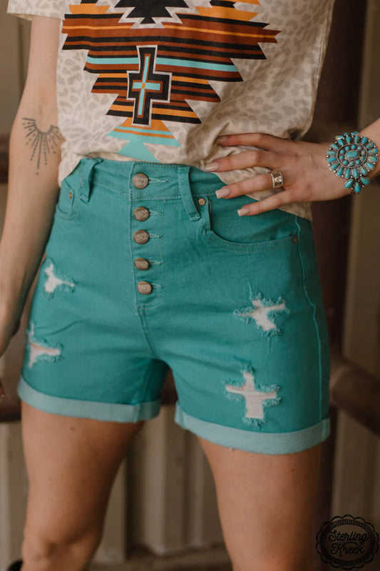 Turquoise Tennessee Walking Shorts