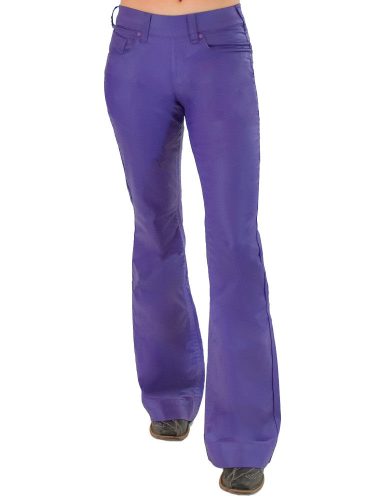 Cowgirl Tuff Purple Flirt Faux leather Pull-On Trousers