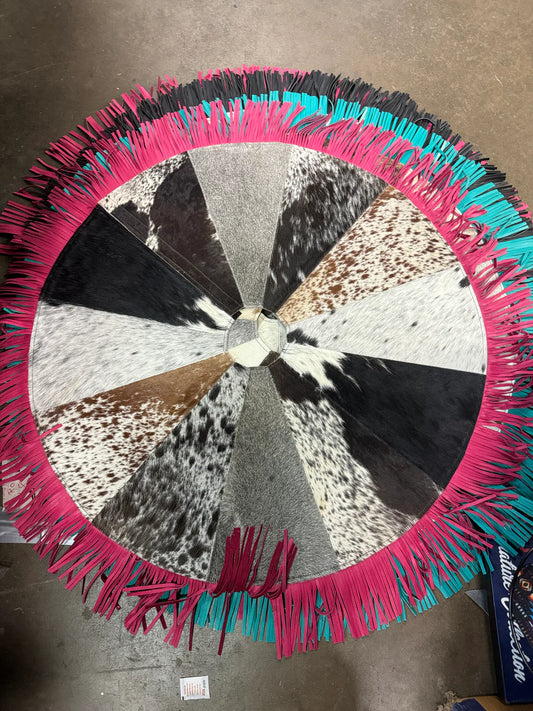 Cowhide Christmas Tree Skirt