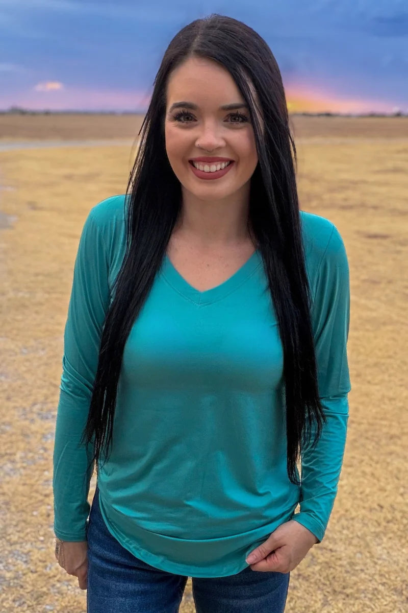 Simple Sterling long sleeve  - Teal
